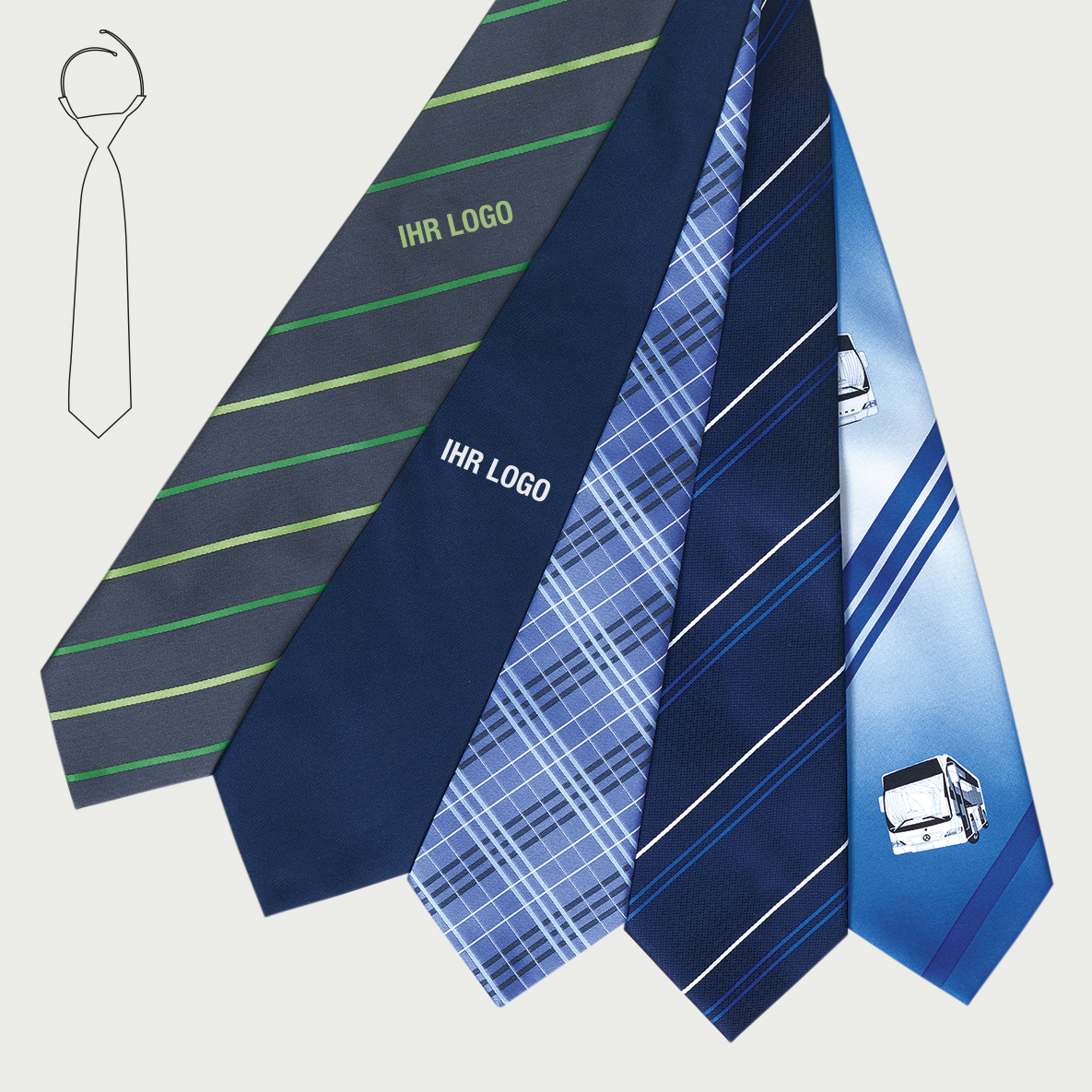 RG4000 - Krawatte / Regatte mit Gummizug